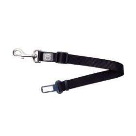 Secure seat belt tether that fits any standard car buckle - Black