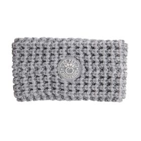 Stretchy & chunky tube scarf with oversize knit - Heather Grey (Color: Heather Grey, size: S)