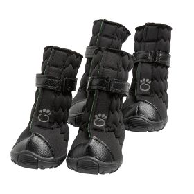 Elasto-FIT boots, adjustable & reflective - Black (Color: Black, size: 2XS)