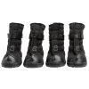 Elasto-FIT boots, adjustable & reflective - Black