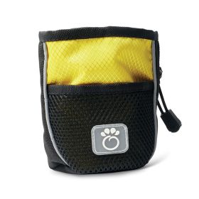 Pet treat bag with carabiner clasp - Grey (Color: Yellow, size: O/S)