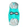 Elasto-FIT Neon Reversible Raincoat w/ Designer Lining - Aqua/Iridescent