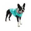 Elasto-FIT Neon Reversible Raincoat w/ Designer Lining - Aqua/Iridescent