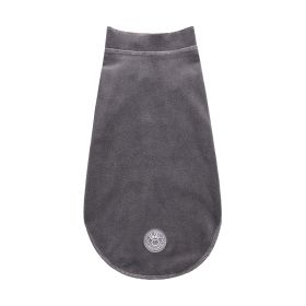 GF PET 4-Way Stretch Micro Polar Fleece Base Layer w/ front legs - Charcoal (Color: Charcoal, size: 2XS)