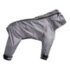 Full Body Waterproof Splash Suit w/ 4 legs, zipper & reflective piping - Charcoal