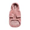 Super Soft Sherpa Fleece Hoodie w/ Contrast Neon Pocket - Soft Pink