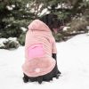 Super Soft Sherpa Fleece Hoodie w/ Contrast Neon Pocket - Soft Pink