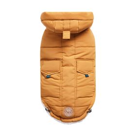 Super Puffy Elasto-FIT Parka w/ Hood & Warm Sherpa - Yellow (Color: Yellow, size: 2XS)