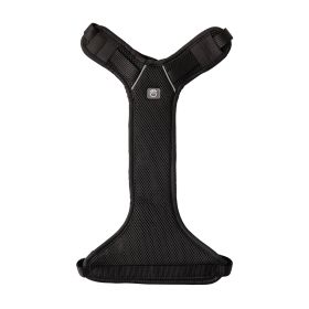 No-choke, breathable, comfortable mesh travel harness - Black (Color: Black, size: 2XS)