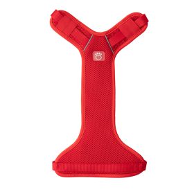 No-choke, breathable, comfortable mesh travel harness - Red (Color: Red, size: XS)