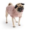 Chunky Cable Knit Turtleneck Classic Sweater - Pink