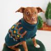 Sculpted Turtleneck Sweater w/ vintage heritage design - Teal