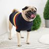 Sculpted Turtleneck Sweater with retro design - Navy